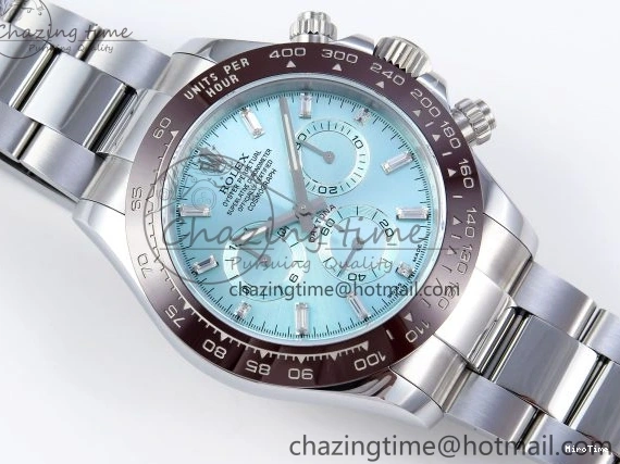 MiroTime 0225 SportInspired DAYTONA 116506 QF 1:1 BEST EDITION ICE BLUE DIAL CRYSTAL MARKERS ON SS BRACELET SH4130 V3 (GAIN WEIGHT) 1770